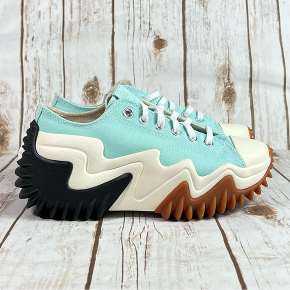 New Converse Run Star Motion Low Platform Water Droplets Green Sneakers - Picture 7 of 13